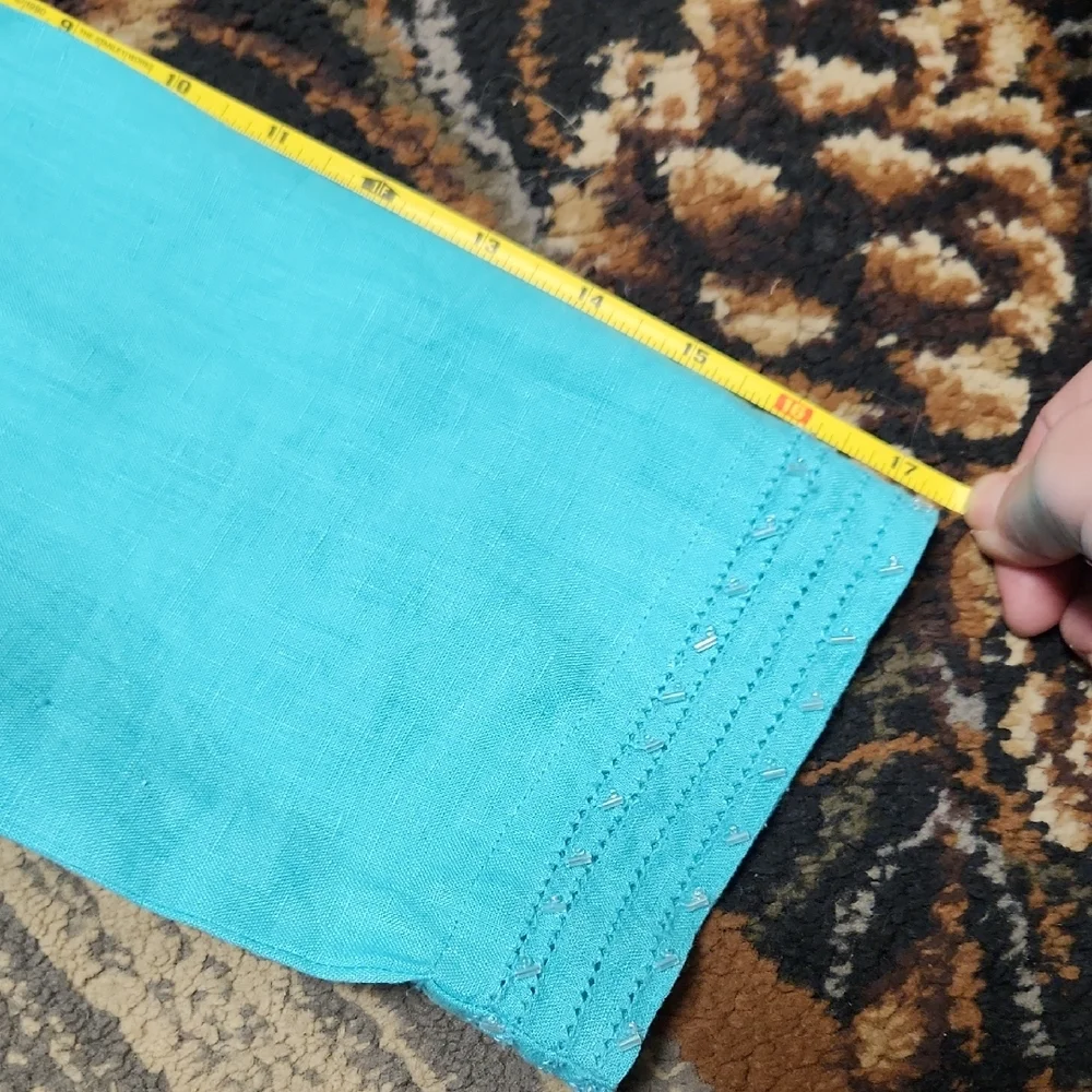 Chic Turquoise Button Down Shirt - Picture 6 of 8